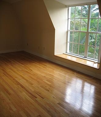 Hardwood floors and Cathedral Ceilings in Master Bedroom